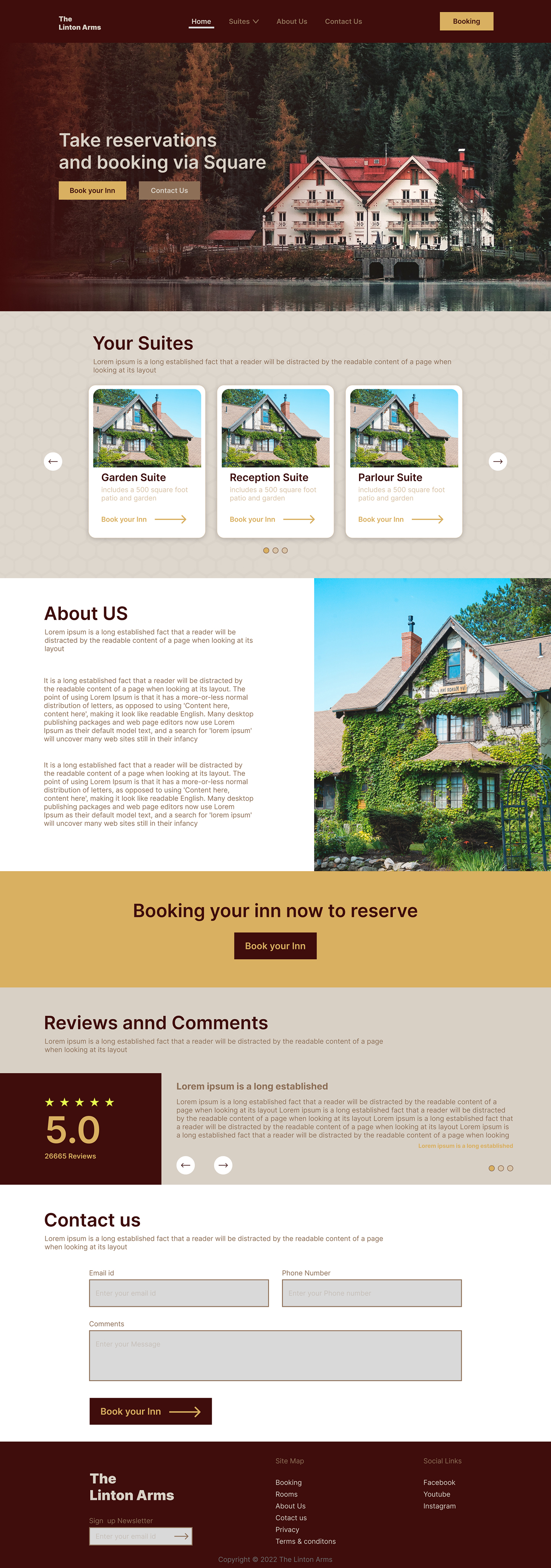 Web Design by Abdul kadir gerrani for LINTON ARMS INN | Design #28740370