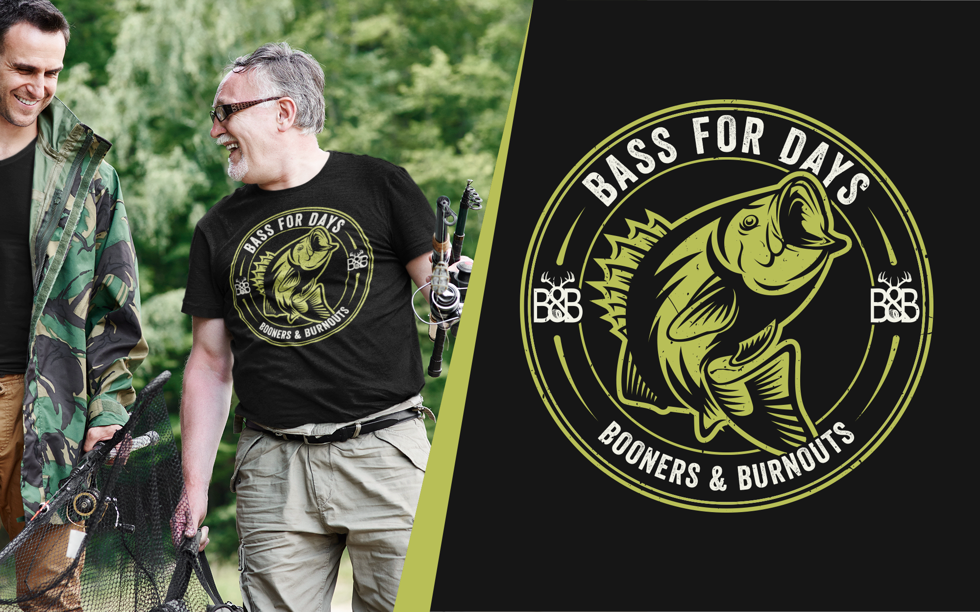 Masculine, Bold, Outdoors, fishing, hunting T-shirt Design for a Company by  Ismail Hossain