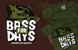 “Bass for days” Bass fishing shirt for outdoor/racing apparel company | Design de T-shirt par guprulsugiyanto