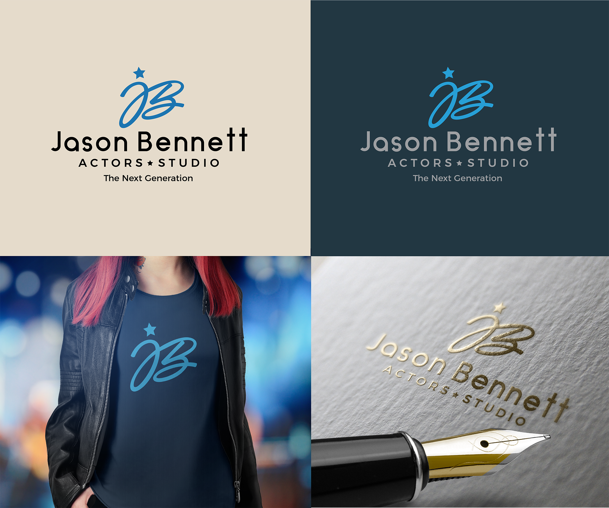Logo Design by dennisdesigns for Jason Bennett Actors Studio | Design #28707677