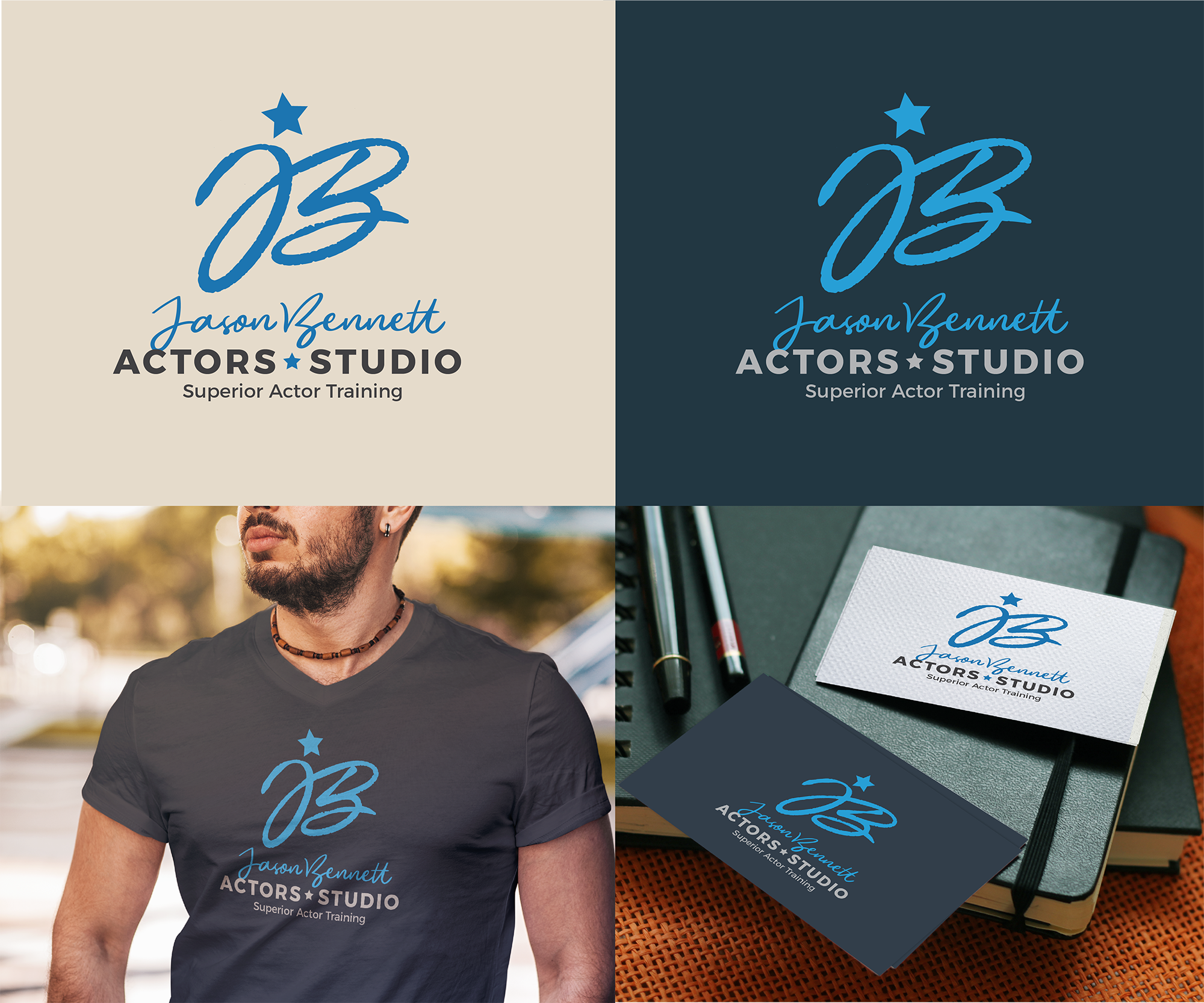 Logo Design by dennisdesigns for Jason Bennett Actors Studio | Design #28762561