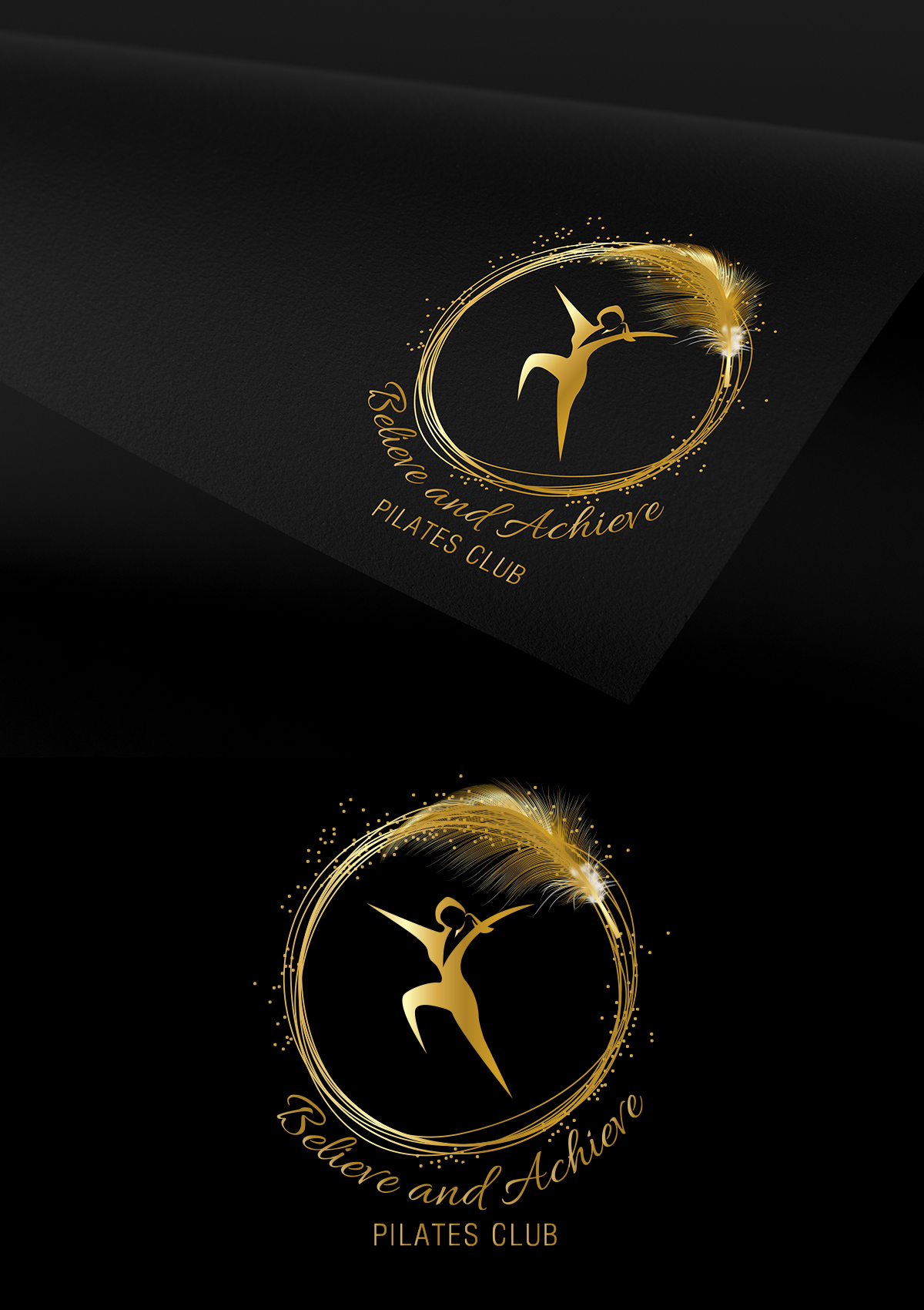 Diseño de Logo por ninja design art para Believe and Achieve Pilates Club  | Diseño #28708019