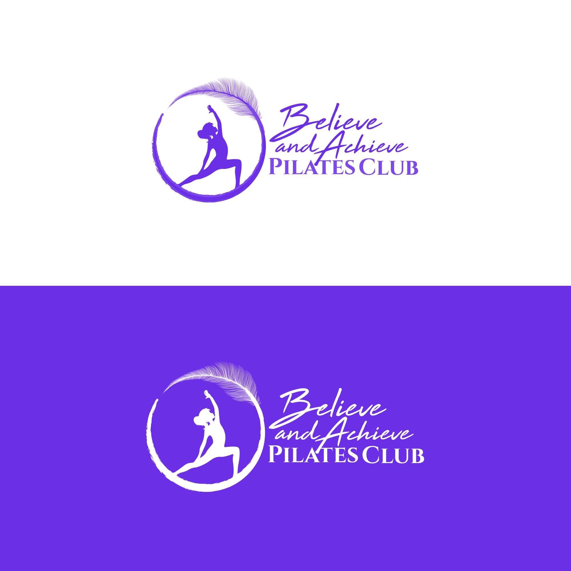 Logo Design by CreativeGwen™ for Believe and Achieve Pilates Club  | Design #28711903