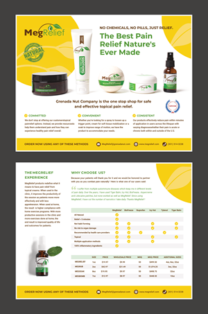 Create 4 sell sheets for our or health and wellness products | Diseño de Flyer por RAZORGRAPHICS