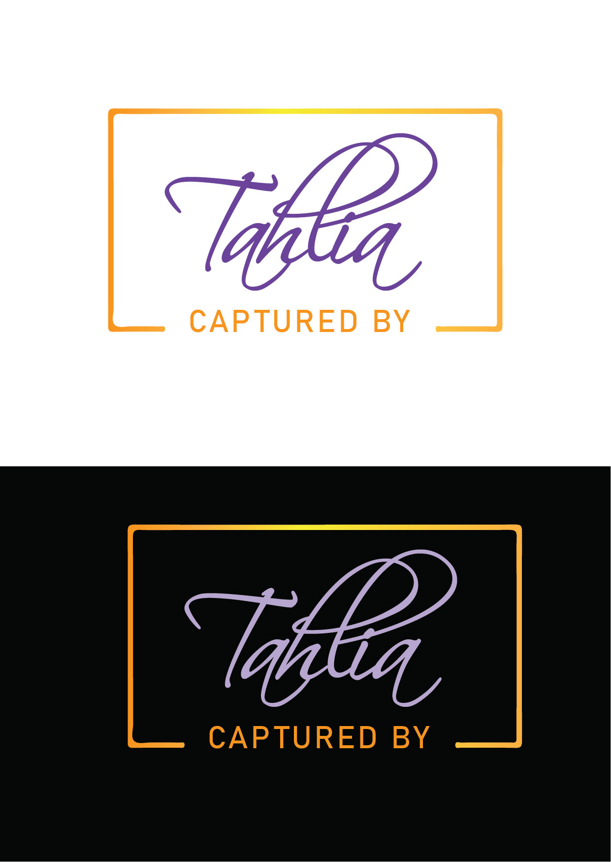 Logo Design by madeehakhan for Captured by Tahlia | Design #28719495