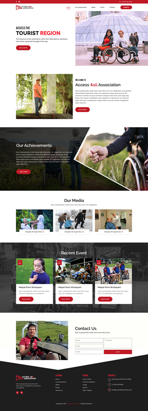 Association qui souhaite améliorer l'accès aux personnes en situation de handicap | Web Design par sai.designer87