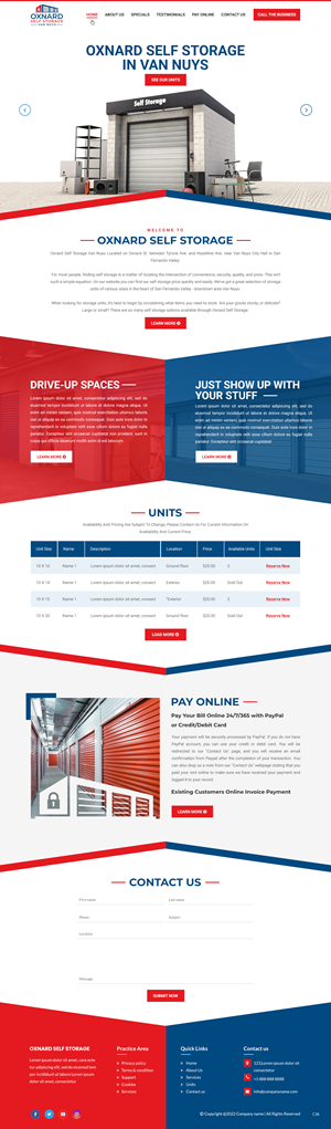 Design a website for our small self storage business | Web Design by pb