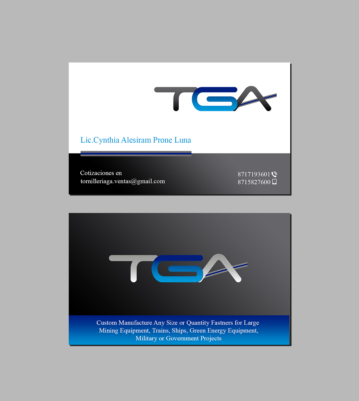 Business Card Design by Creations Box 2015 for TGA | Design #28728154