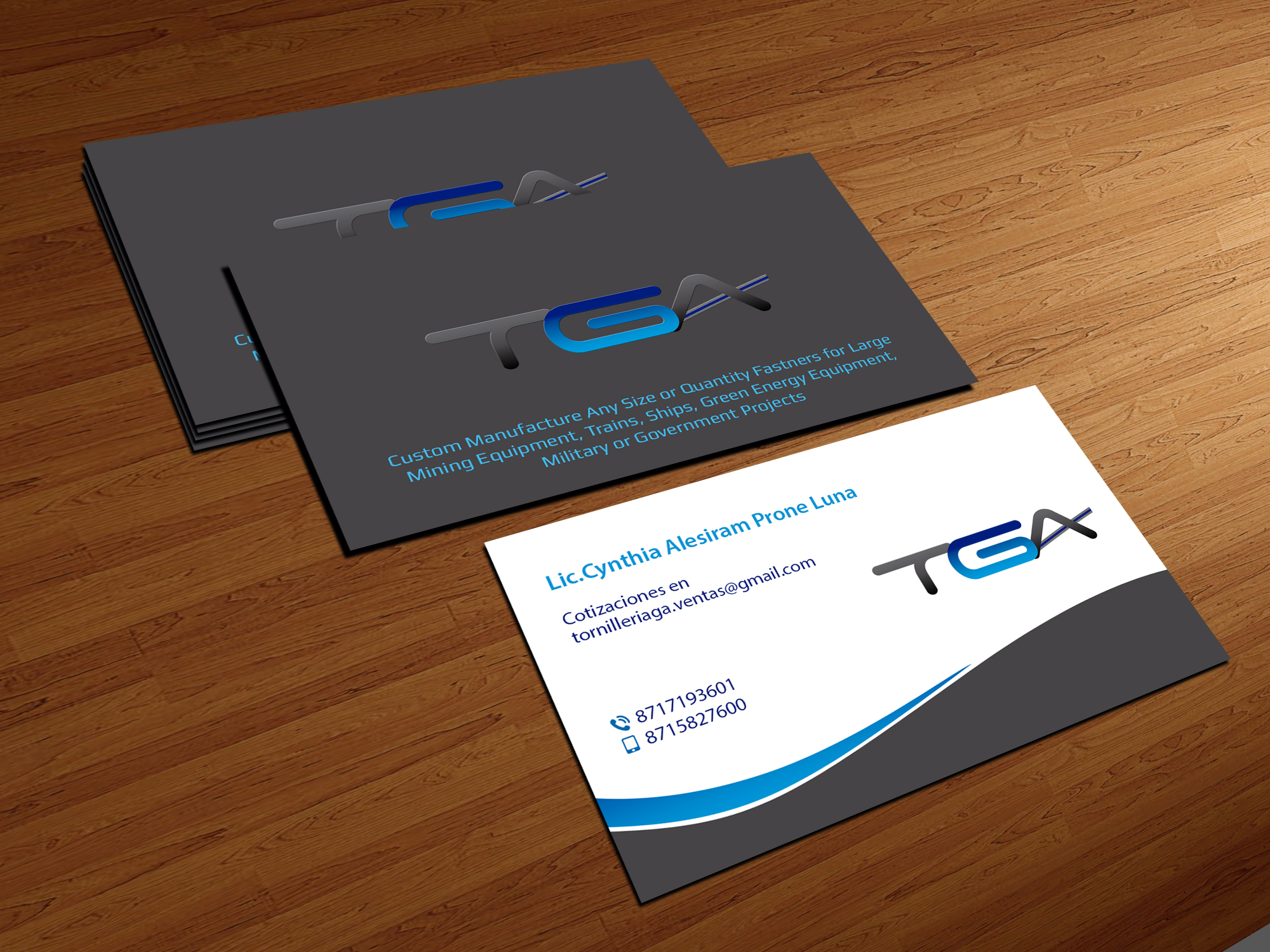 Business Card Design by Creations Box 2015 for TGA | Design #28728155