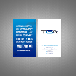 Business Card Design by Creations Box 2015 for TGA | Design: #28728164