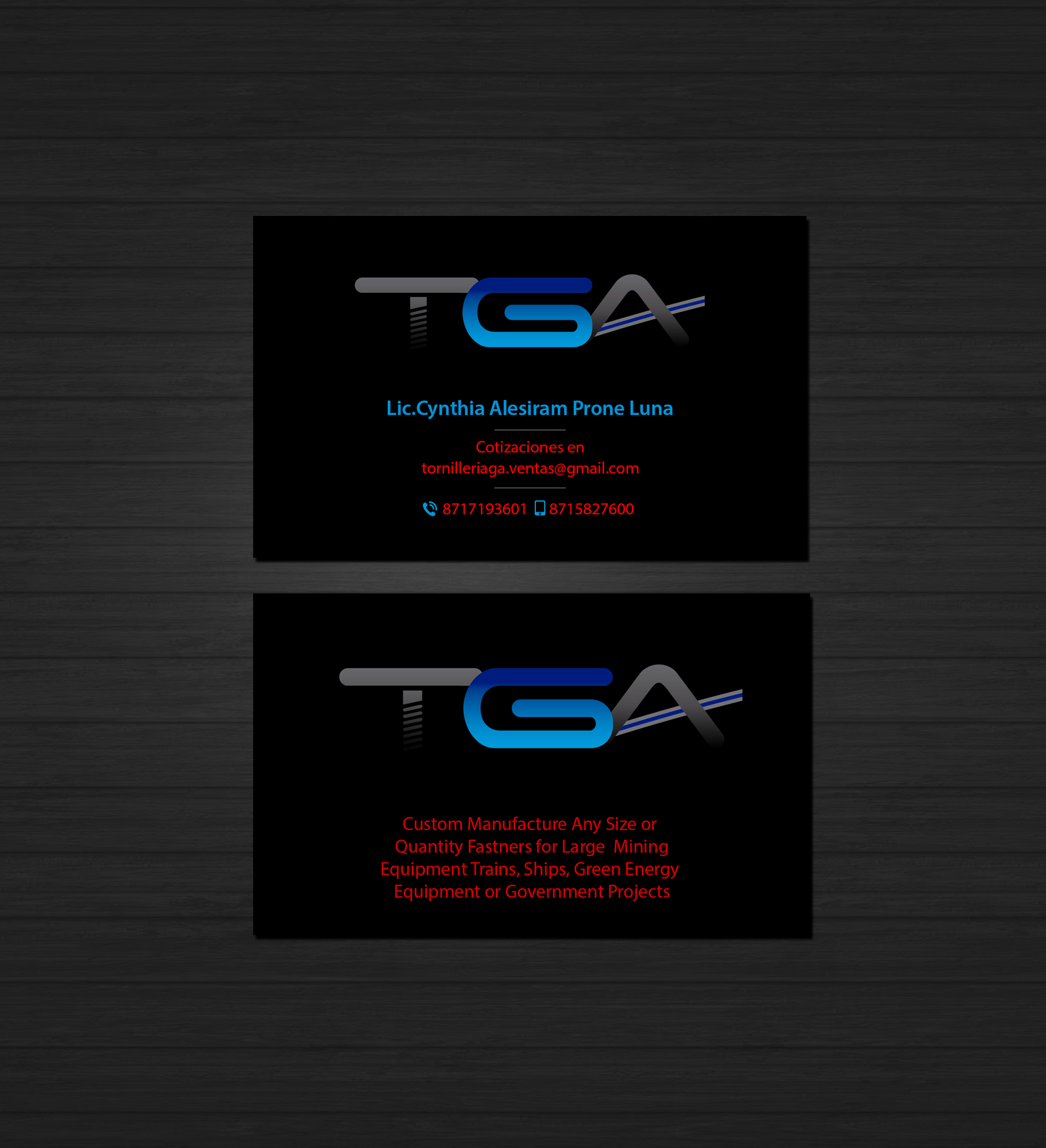 Business Card Design by Creations Box 2015 for TGA | Design #28744356