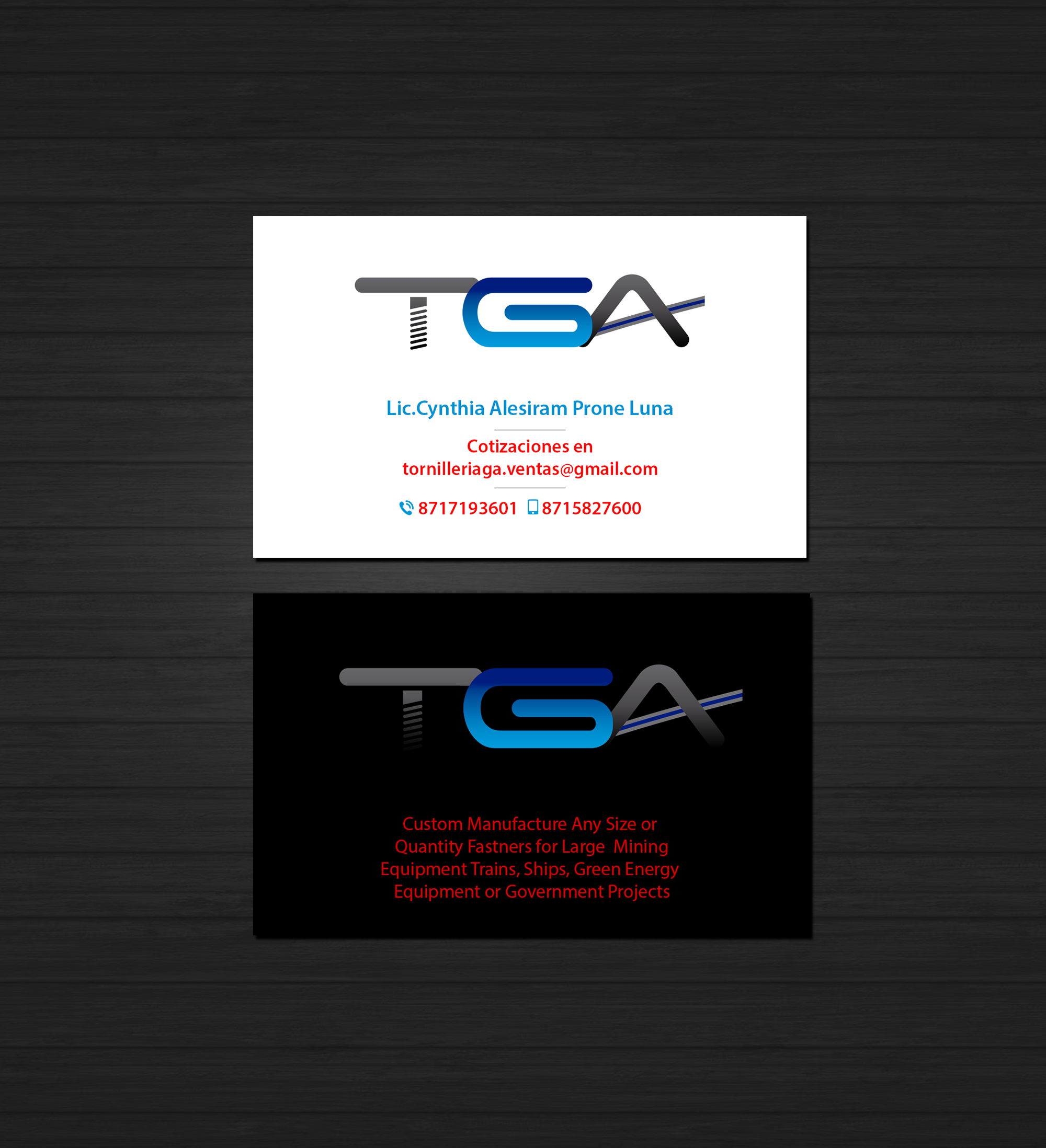 Business Card Design by Creations Box 2015 for TGA | Design #28744359