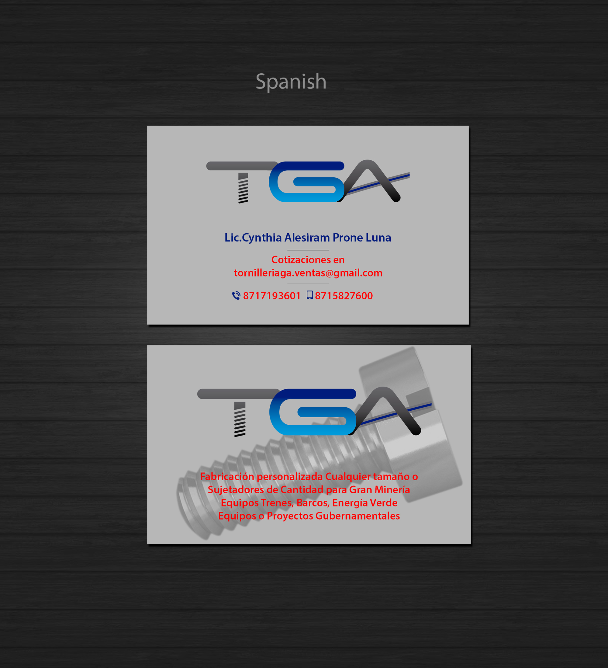 Business Card Design by Creations Box 2015 for TGA | Design #28755322
