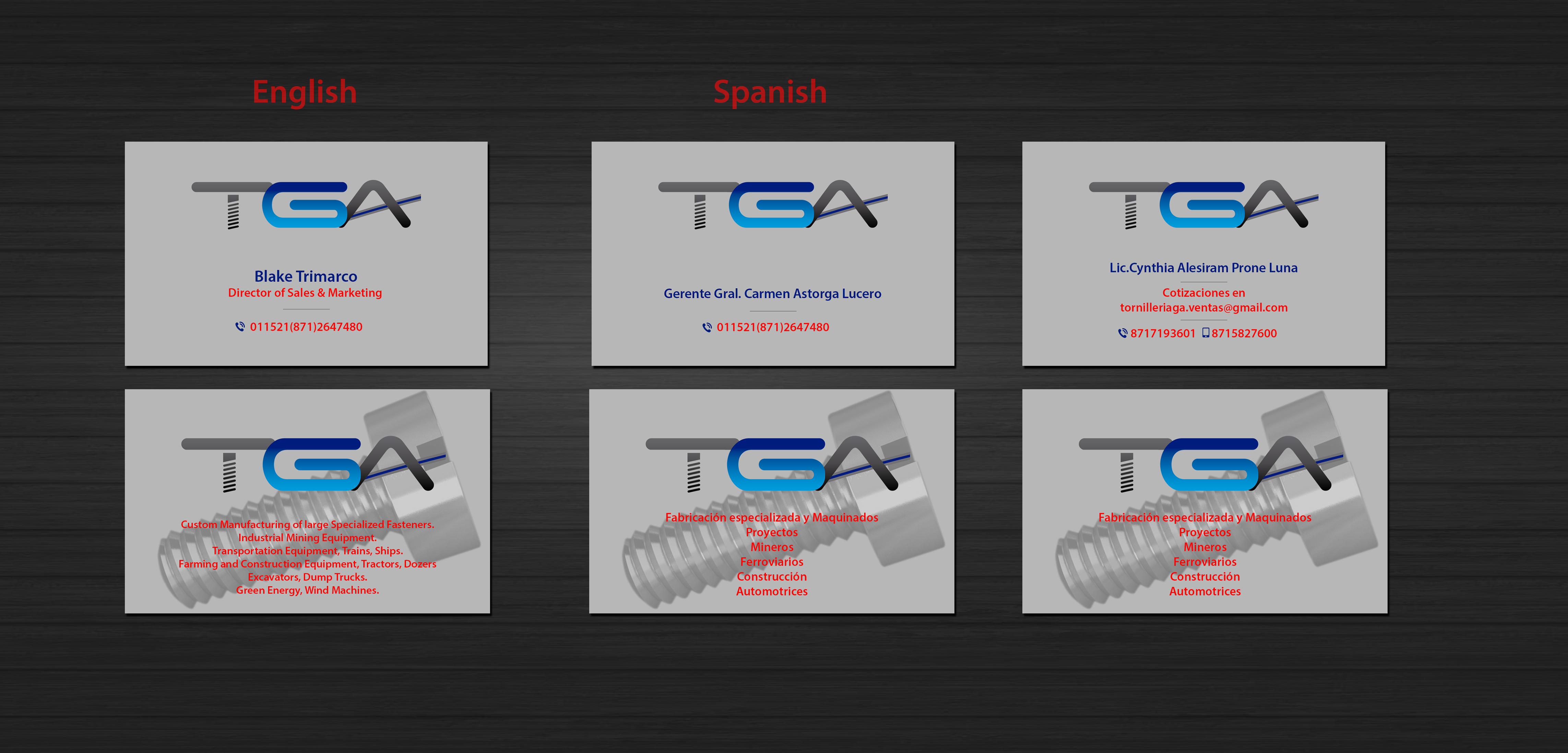 Business Card Design by Creations Box 2015 for TGA | Design #28764609