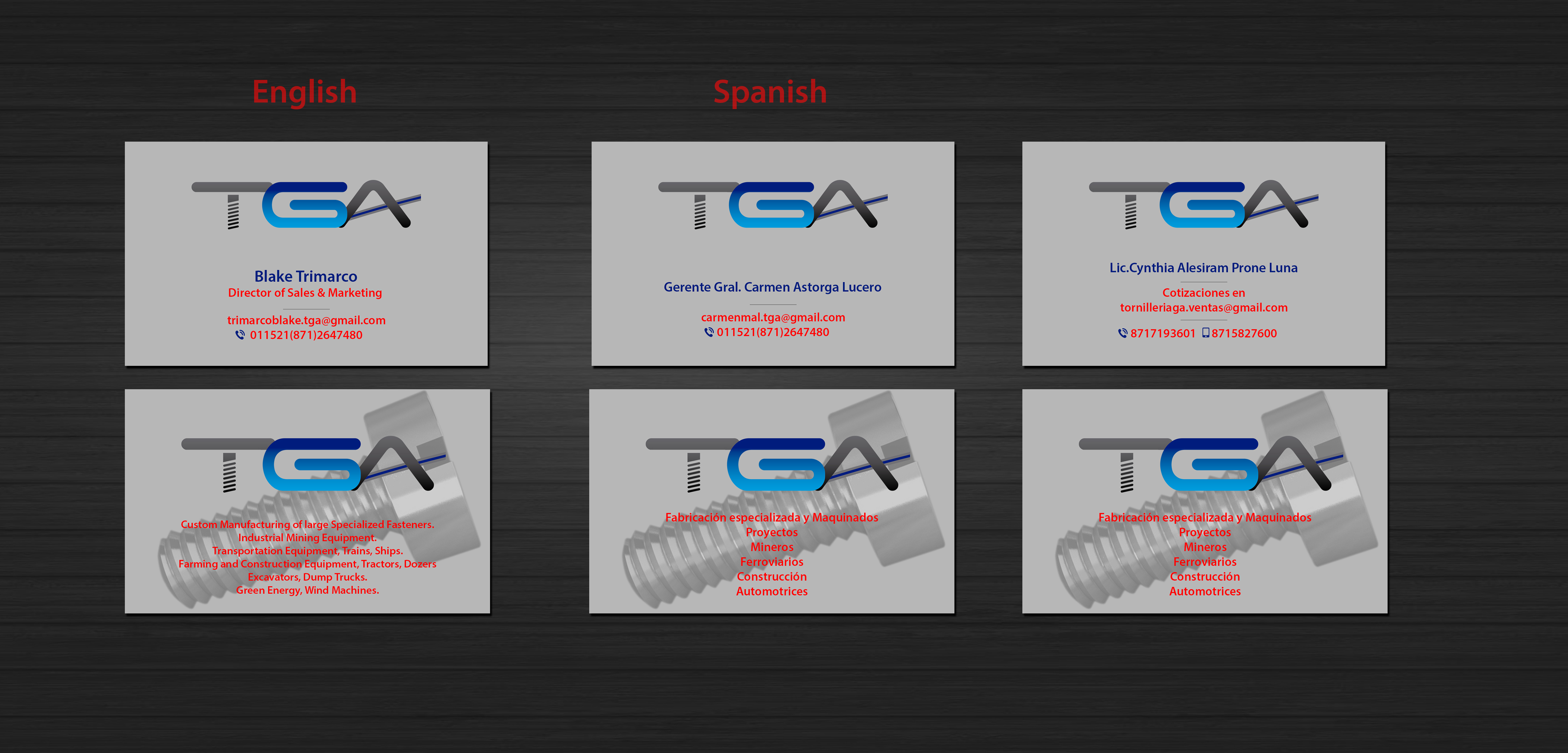 Business Card Design by Creations Box 2015 for TGA | Design #28768731