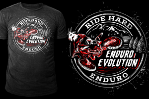 Diseño de Camiseta por APHOTIC APPAREL para Enduro Evolution | Diseño #28731485