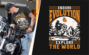 Diseño de Camiseta por Ismail Hossain para Enduro Evolution | Diseño #28731447