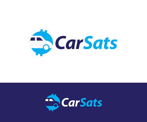 CARSATS or CarSats at the bottom of the logo | Logo Design by creativepix