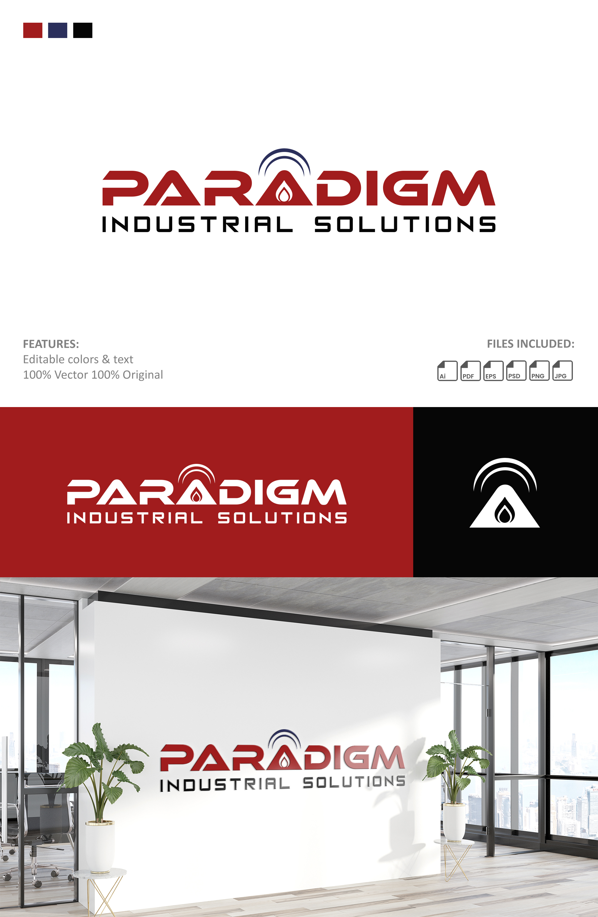 Logo Design by Waves Brain for PARADIGM Industrial Solutions | Design: #28762252