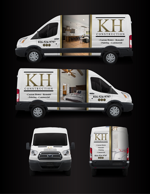 cargo van wrap for home buildedr | Car Wrap Design by Kira Graphics