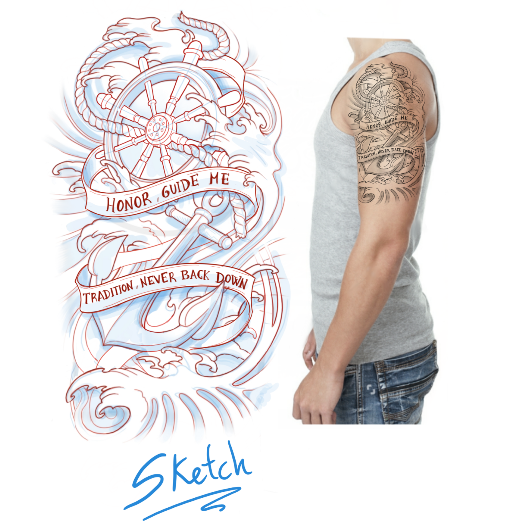 Tattoo Design by rafaelcame 2 for this project | Design #28748533