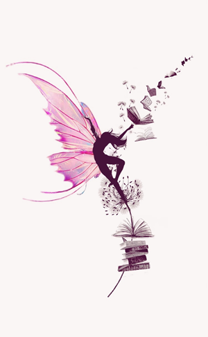 Letting go, silhouette of a fairy | Tattoo Design by eCCe