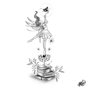 Letting go, silhouette of a fairy | Tattoo Design by El Yisk 2