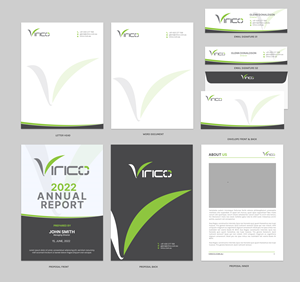 Stationary and document suite for consultancy business in Australia called Virico | Schreibwaren-Design von chandrayaan.creative