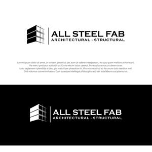 "All Steel Fab" as main text then small text under "Architectural - Structural"  | Logo Design by farady