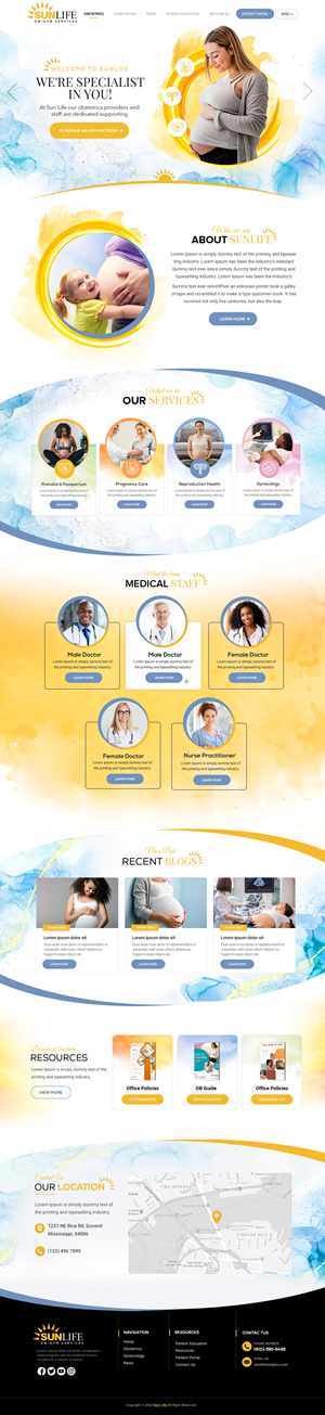 Modern Informational OBGYN website | Web-Design von Blue Sparrow