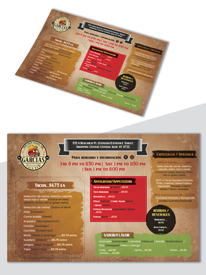 Menu Design by creativemood438 for this project | Design: #28766148