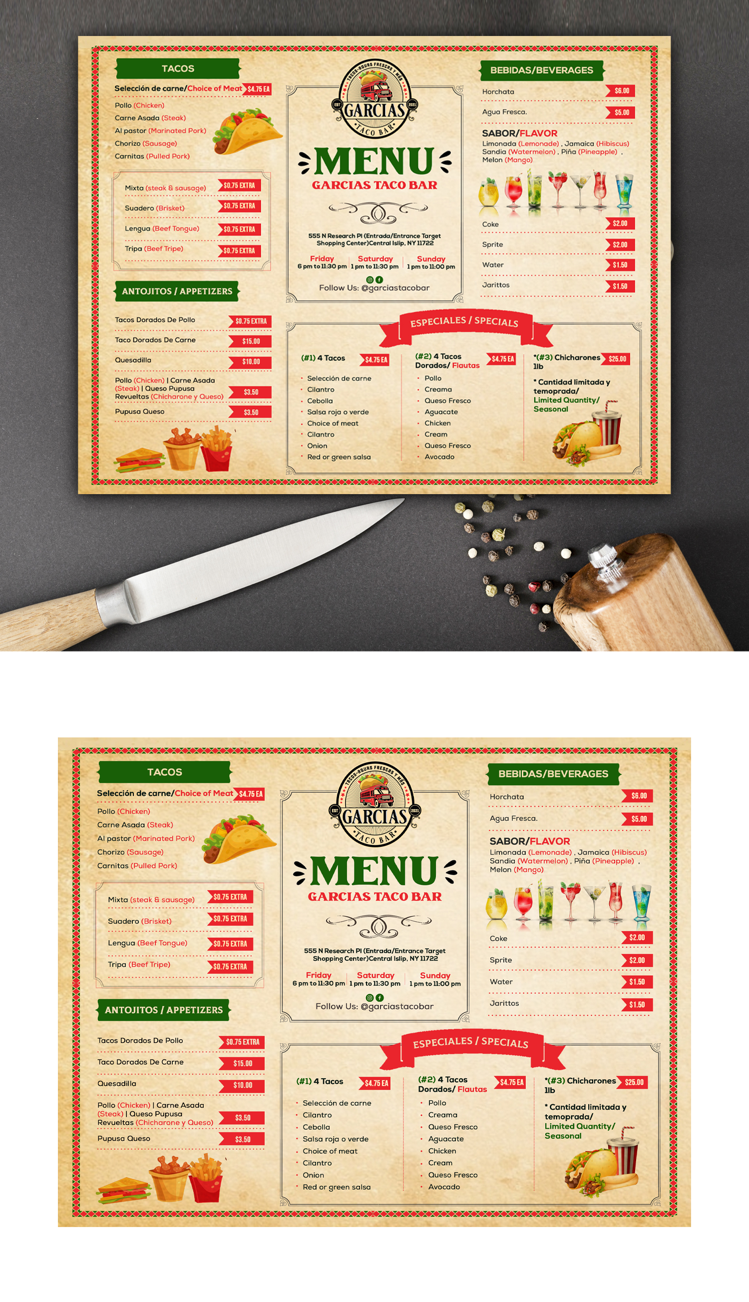 Menü-Design von debdesign für dieses Projekt | Design #28765501