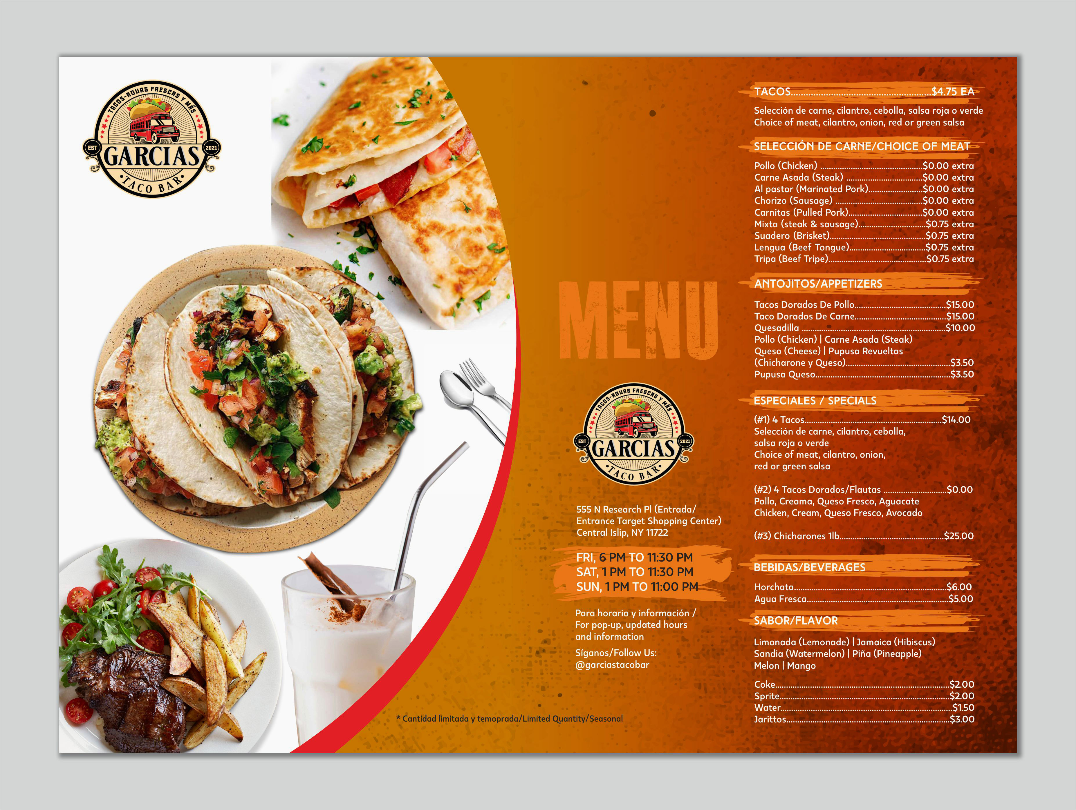 Menu Design by Fine Graphics House for this project | Design #28763681