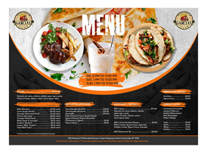 Menu Design by Fine Graphics House for this project | Design: #28765854