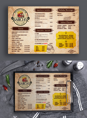 Diseño de Menú por Graphic Guy para este proyecto | Diseño #28767110