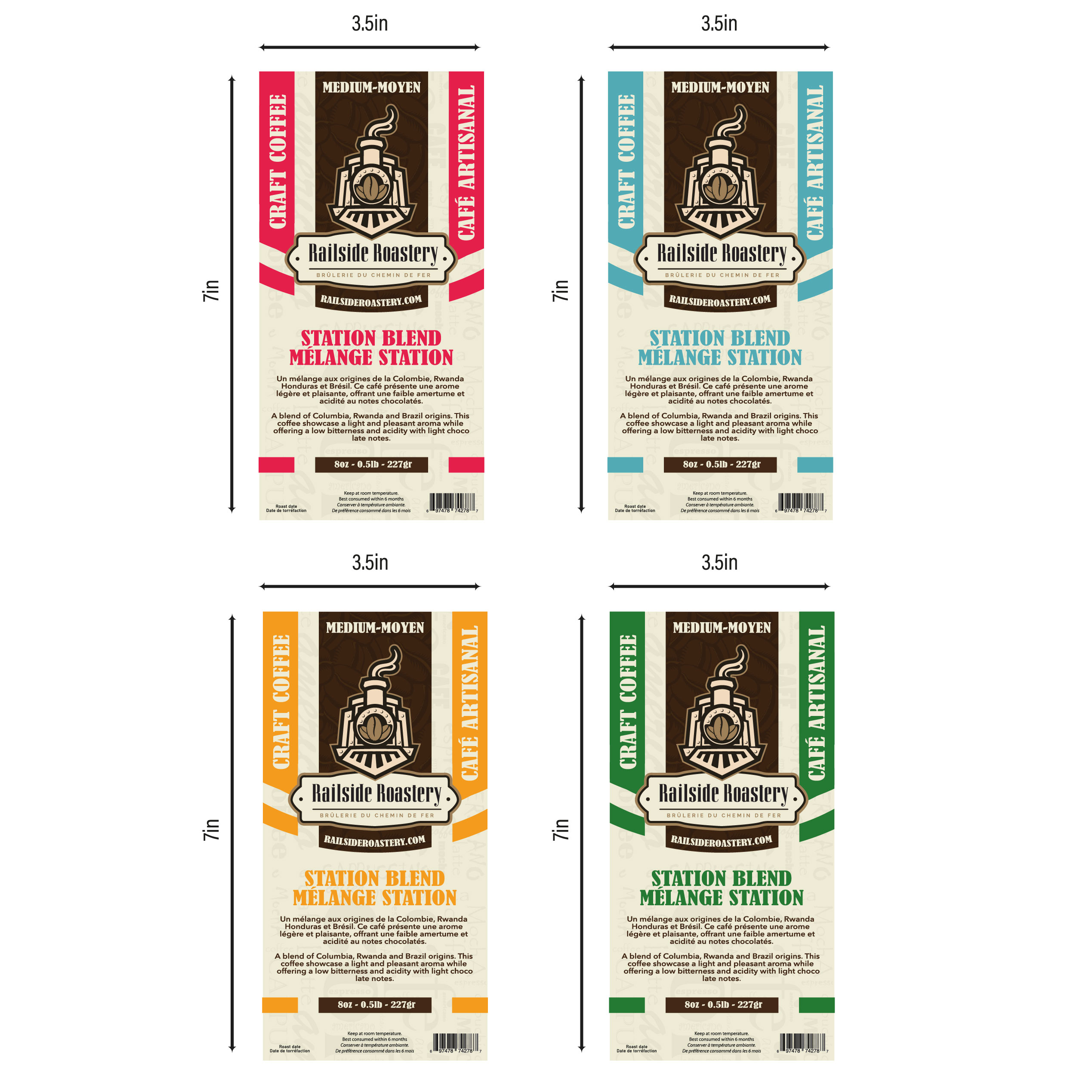 Colorful, Upmarket, Craft Coffee Graphic Design for a Company by Bear ...