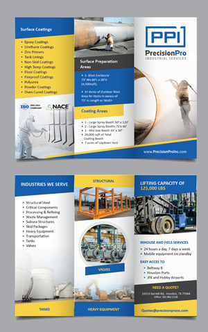 Design de Flyer par alex989 pour Precision Pro Inc | Design : #28740666
