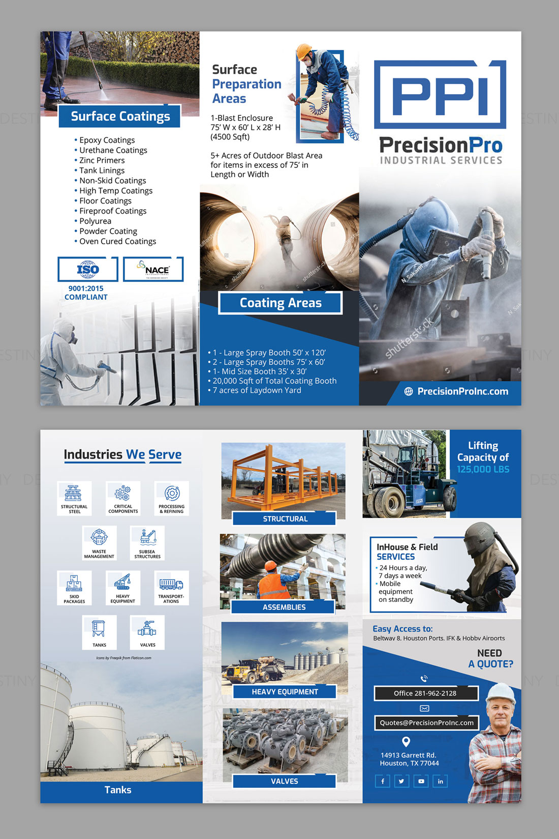 Design de Flyer par DA. pour Precision Pro Inc | Design : #28739542