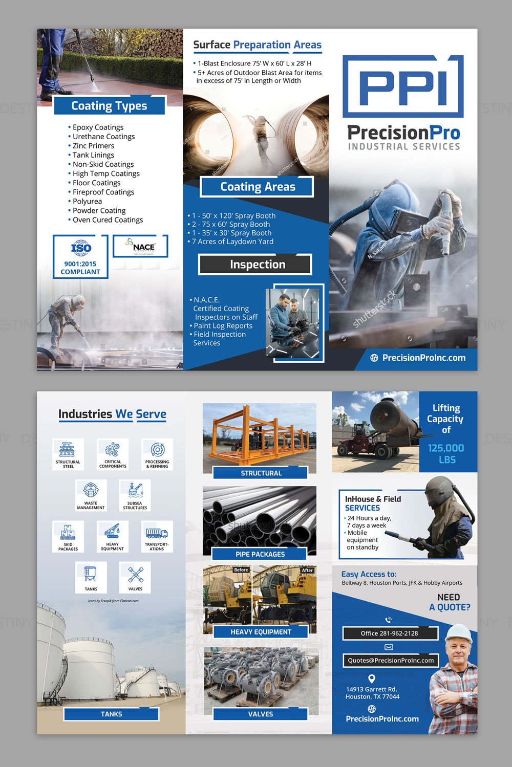 Diseño de Flyer por DA. para Precision Pro Inc | Diseño #28751501