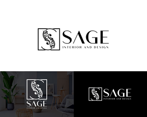 Sage (being the main word ) - then in smaller text - Interior and Design | Logo Design by Isnah Logo