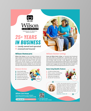 Design de Flyer par KreativeMadz pour Wilson Care Group | Design : #28759620