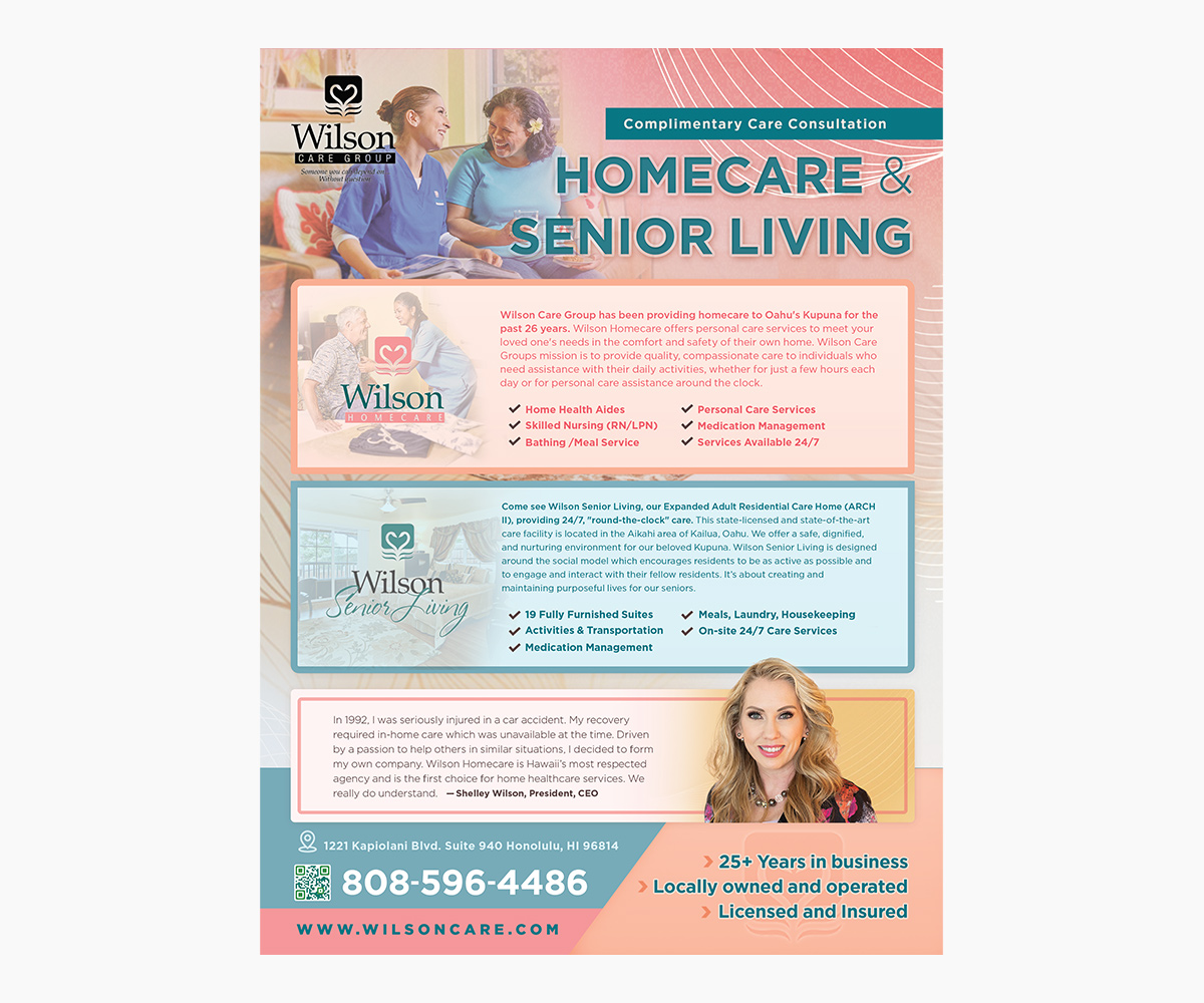 Flyer Design by hausen for Wilson Care Group | Design #28757333