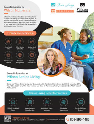 Design de Flyer par AABee's Design Studio pour Wilson Care Group | Design : #28777721
