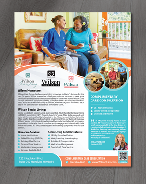 Design de Flyer par alex989 pour Wilson Care Group | Design : #28758627