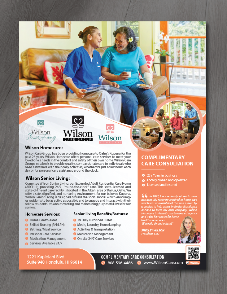 Design de Flyer par alex989 pour Wilson Care Group | Design #28758657