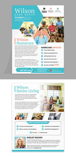 Design de Flyer par AQKhan pour Wilson Care Group | Design : #28759209