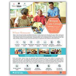 Design de Flyer par AQKhan pour Wilson Care Group | Design #28764588
