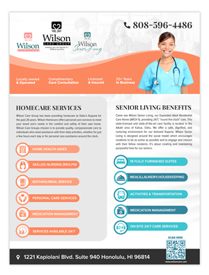 Design de Flyer par SAI DESIGNS pour Wilson Care Group | Design : #28767211