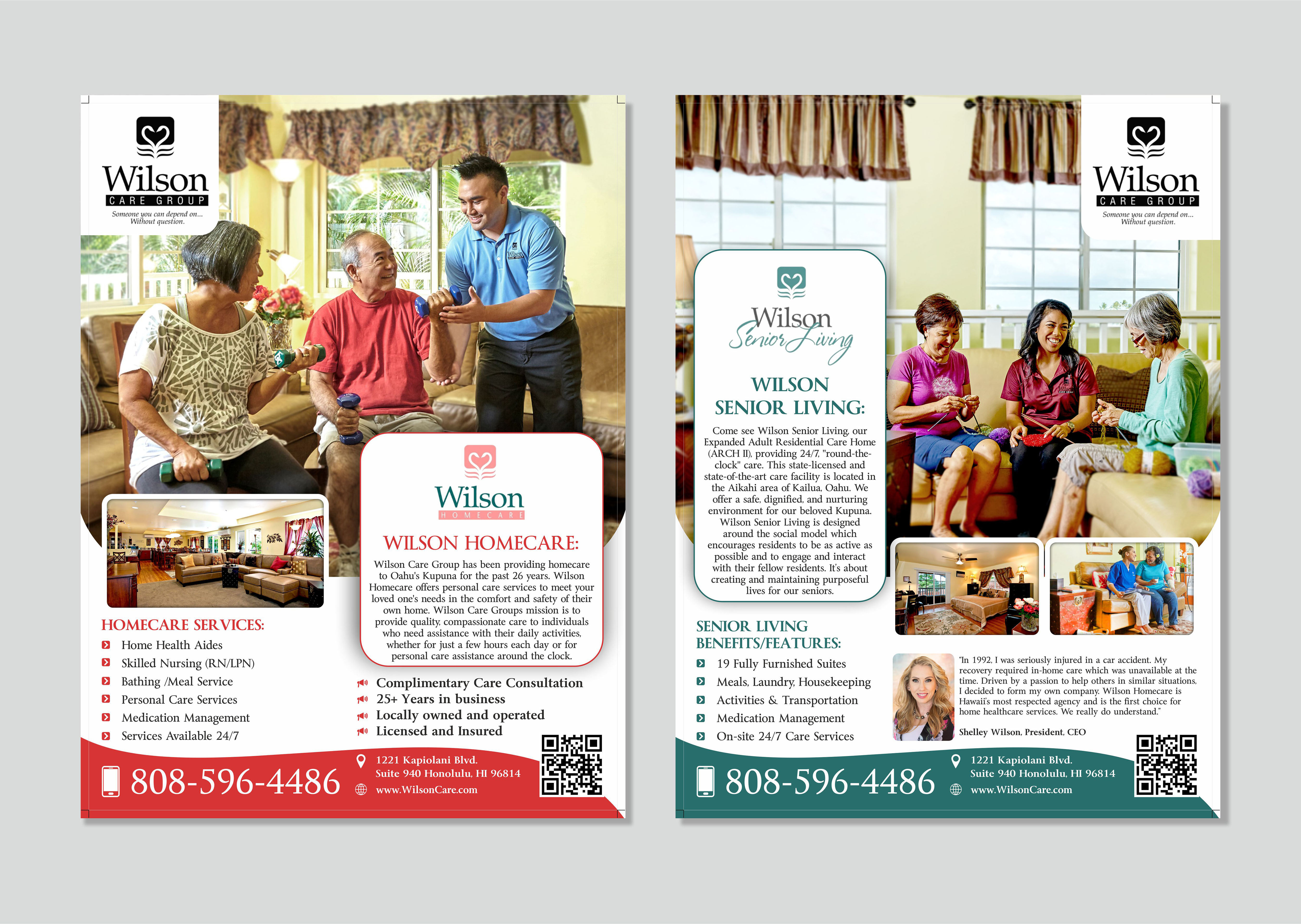 Flyer Design by Fine Graphics House for Wilson Care Group | Design #28747410