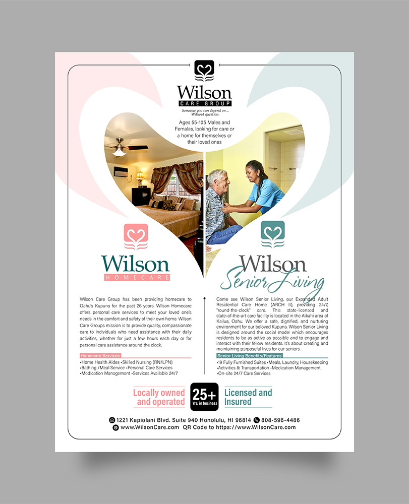 Design de Flyer par atularts pour Wilson Care Group | Design #28778041